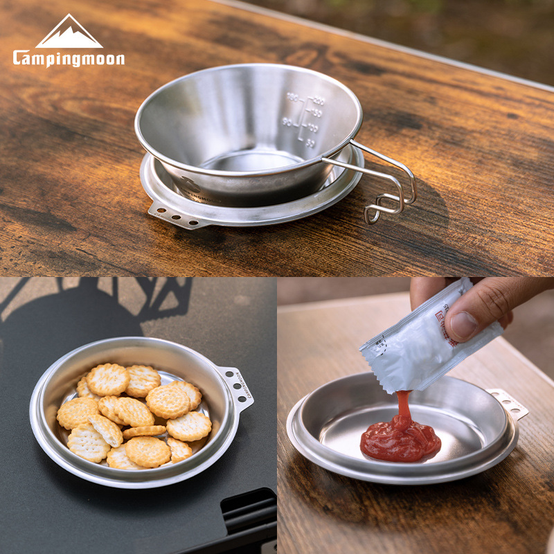 Camping Cooking Dishes - CAMPINGMOON S-SD Gruba Patelnia ze Stali