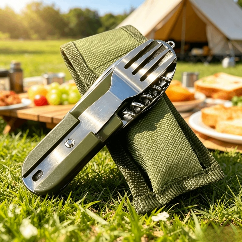 Camping Cooking Knife - Zestaw sztućców kempingowych 7 w 1