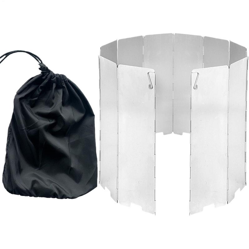 Camping Cooking Windscreen - 16 płyt Kuchenka gazowa Osłona przeciwwiatrowa