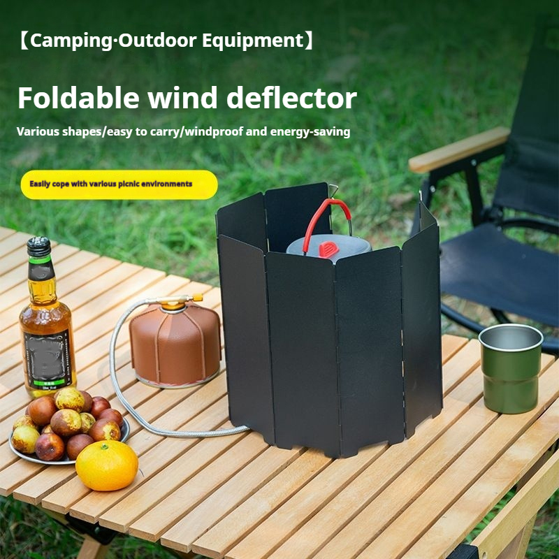 Camping Cooking Windscreen - 10 Osłon Przeciwwiatrowych do Kuchenki Gazowej,