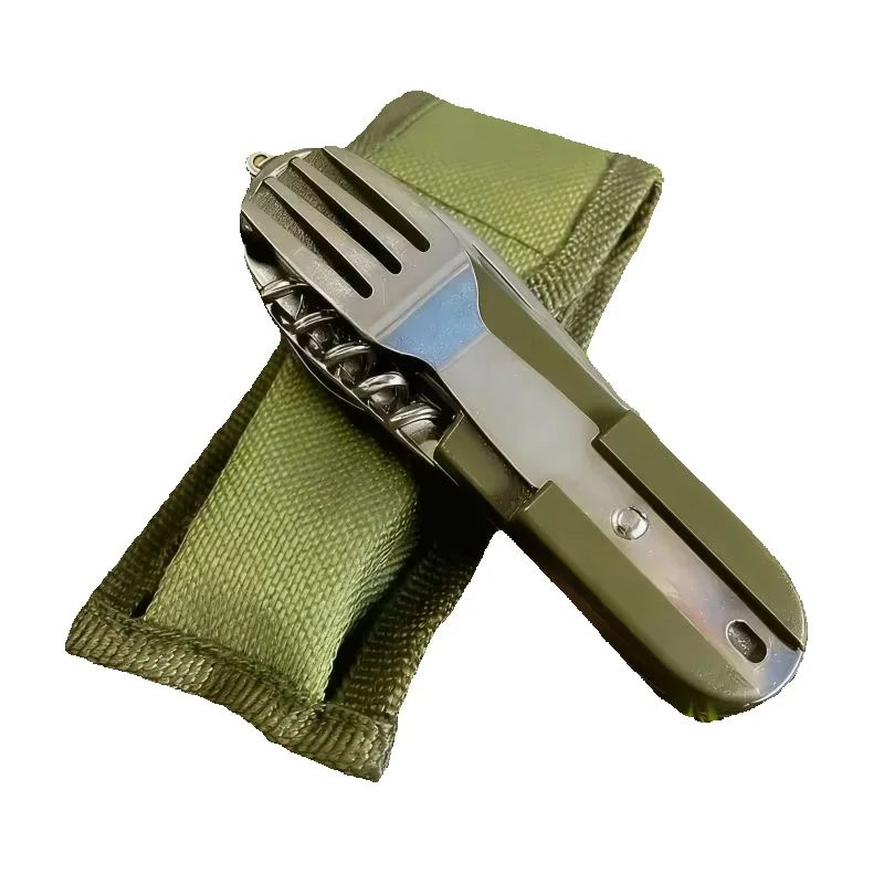 Camping Cooking Cutlery Set - Zestaw sztućców kempingowych ze stali nierdzewnej
