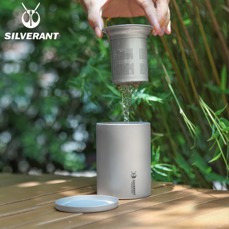 Pocket Coffee Maker - Tytanowy dwupokładowy kubek do kawy i