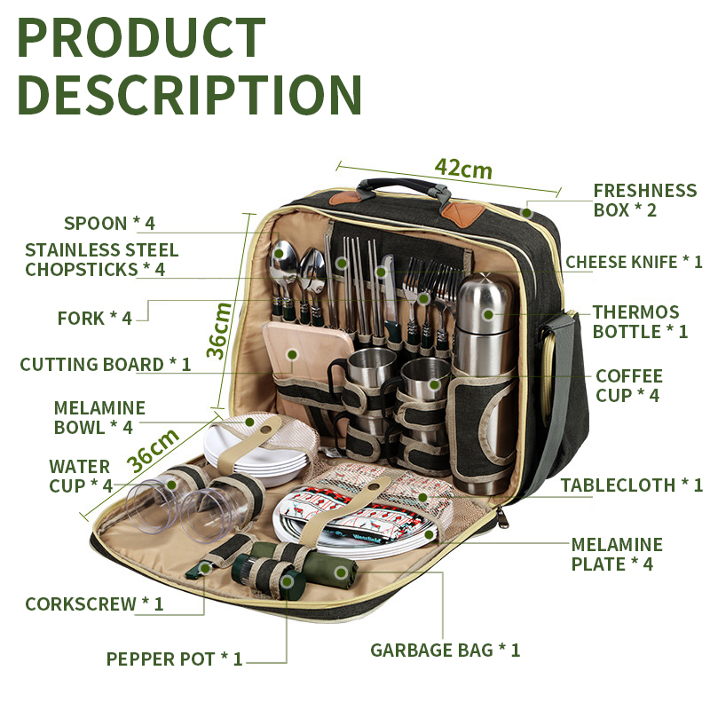 Przenośny Luksusowy Zestaw Nac – Camping Cooking Dishes recenzja i cena