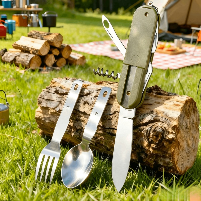 Zestaw sztućców kempingowych 7 – Camping Cooking Knife recenzja i cena