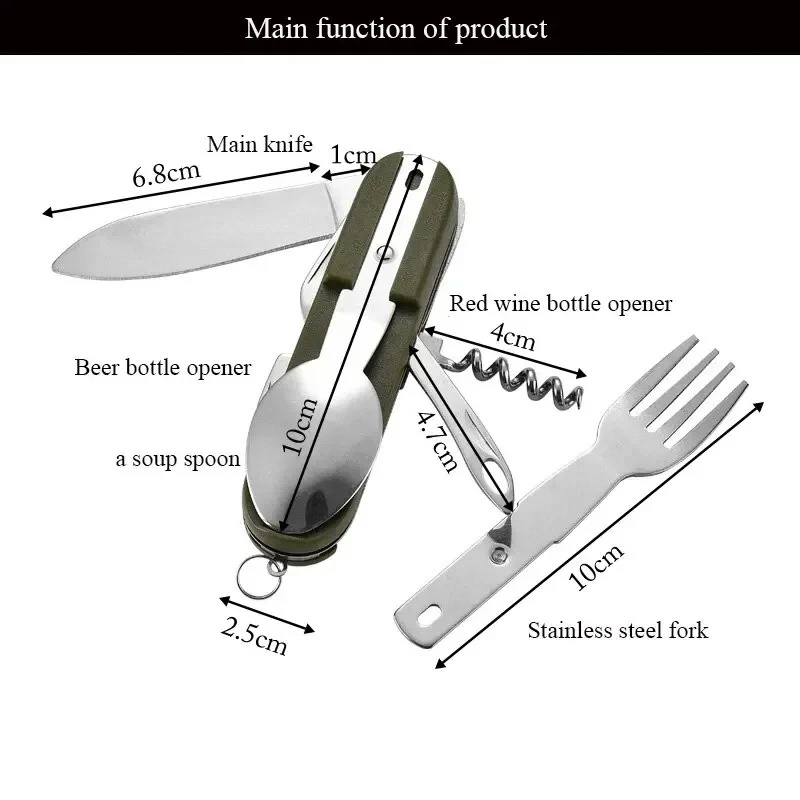Zestaw sztućców kempingowych 7 – Camping Cooking Knife recenzja i cena