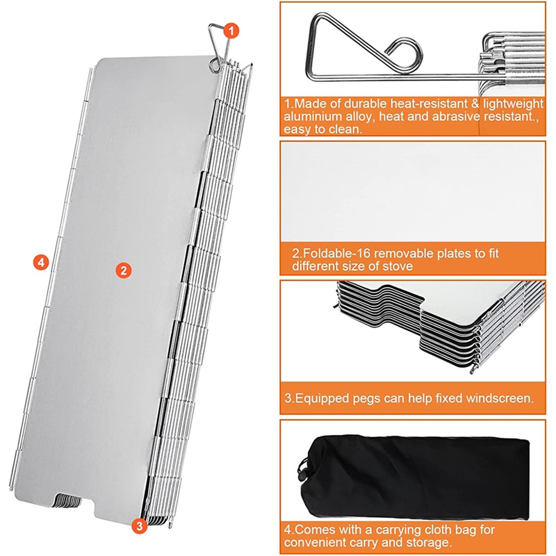 10 Osłon Przeciwwiatrowych do  – Camping Cooking Windscreen recenzja i cena