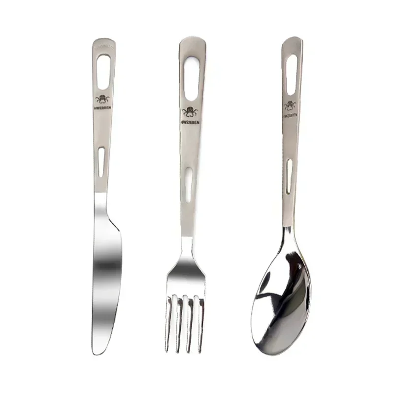 HWZBBEN tytanowy zestaw nóż ły – Camping Cooking Cutlery Set recenzja i cena