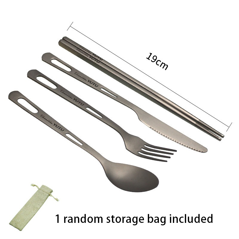Tytanowy Zestaw Sztućców Kempi – Camping Cooking Cutlery Set recenzja i cena